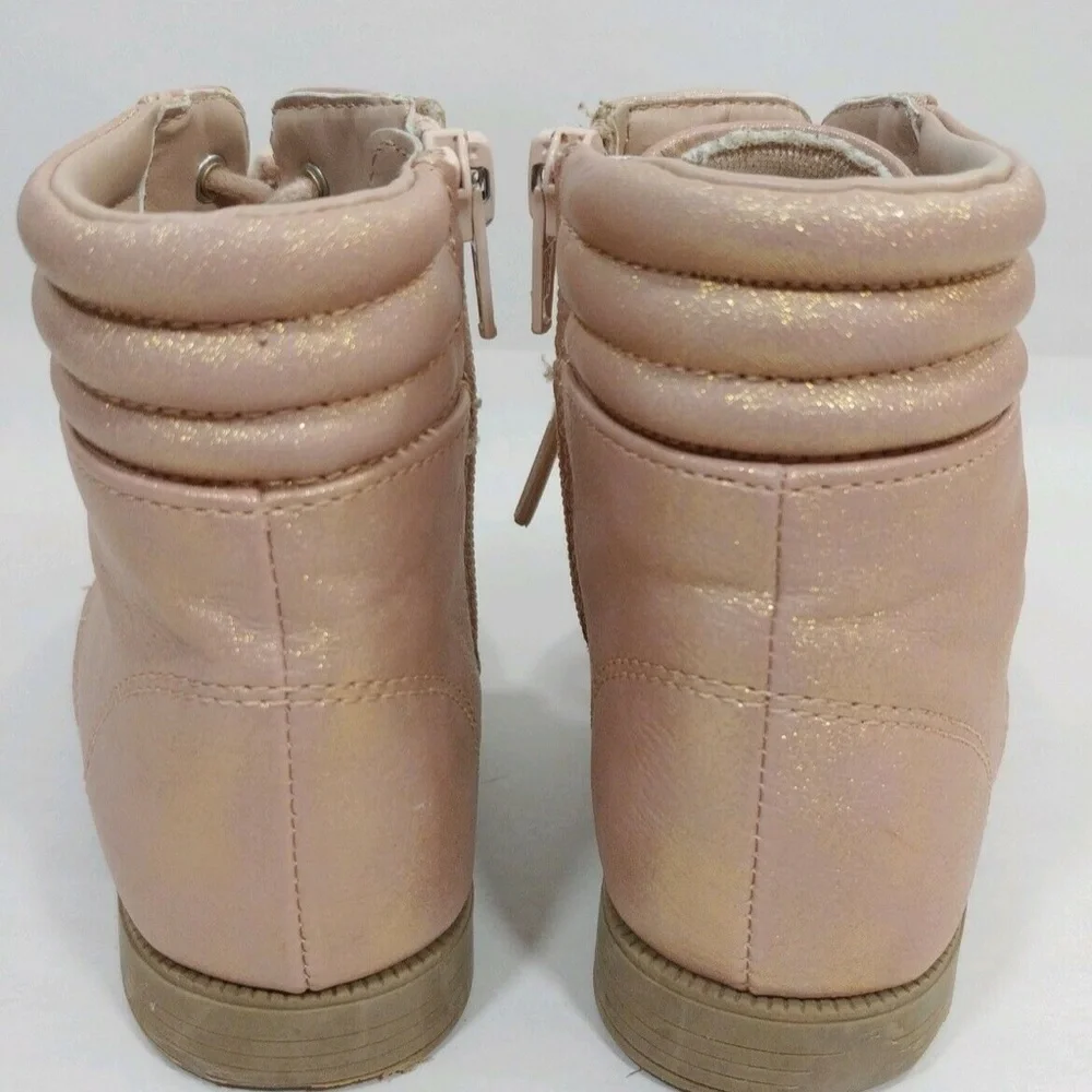 The Children’s Place golden combat boots